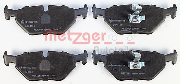 METZGER 1170014 Bremsbelagsatz, Scheibenbremse